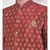 Dupion Silk Printed Red Color Sherwani with Patiala set