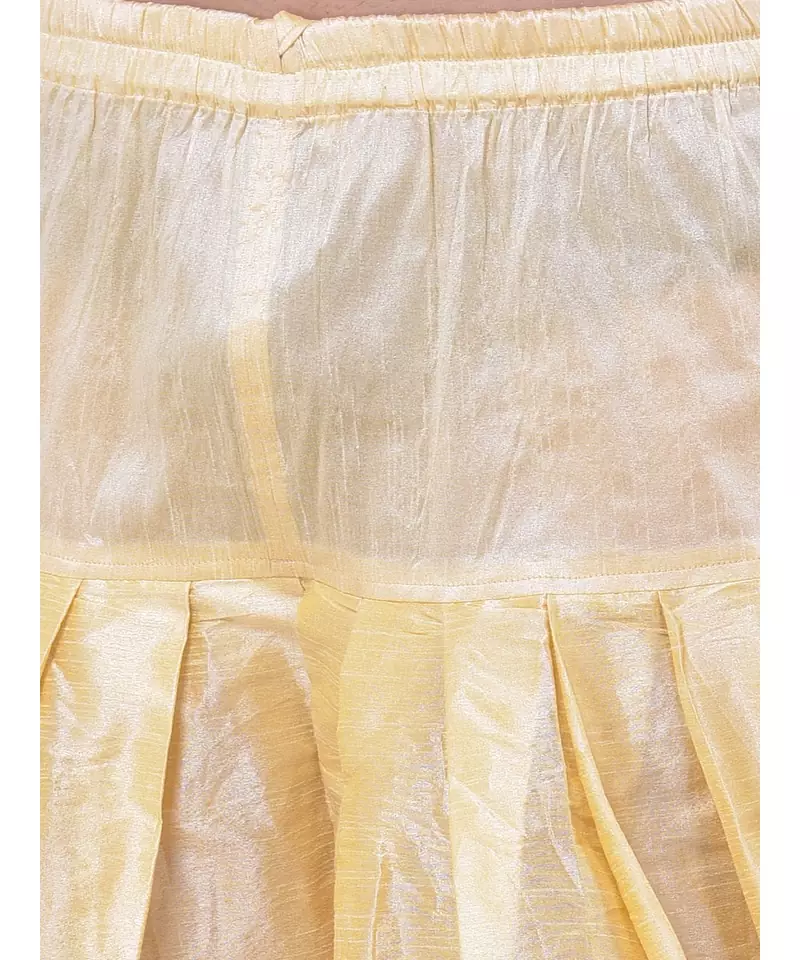Jacquard Silk Cream Color Sherwani with Patiala set