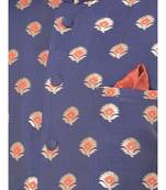 Jacquard Silk Navy Blue Color Sherwani with Patiala set