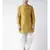Dupion Silk Solid Off White Color Pathani Kurta with Patiala set for Men