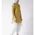 Dupion Silk Solid Off White Color Pathani Kurta with Patiala set for Men