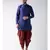 Dupion Silk Solid Maroon Color Pathani Kurta with Patiala set for Men