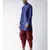 Dupion Silk Solid Maroon Color Pathani Kurta with Patiala set for Men
