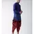 Dupion Silk Solid Maroon Color Pathani Kurta with Patiala set for Men