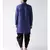 Dupion Silk Solid Black Color Pathani Kurta with Patiala set for Men