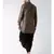 Dupion Silk Solid Black Color Pathani Kurta with Patiala set for Men