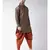 Dupion Silk Solid Orange Color Pathani Kurta with Patiala set for Men