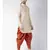 Dupion Silk Solid Orange Color Pathani Kurta with Patiala set for Men