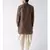 Dupion Silk Solid Cream Color Pathani Kurta with Patiala set for Men