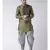 Dupion Silk Solid Silver Color Pathani Kurta with Patiala set for Men