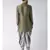 Dupion Silk Solid Silver Color Pathani Kurta with Patiala set for Men