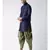 Dupion Silk Solid Green Color Pathani Kurta with Patiala set for Men