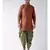 Dupion Silk Solid Green Color Pathani Kurta with Patiala set for Men