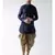 Dupion Silk Solid Brown Color Pathani Kurta with Patiala set for Men
