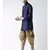 Dupion Silk Solid Brown Color Pathani Kurta with Patiala set for Men