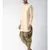 Dupion Silk Solid Brown Color Pathani Kurta with Patiala set for Men