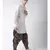 Dupion Silk Solid Brown Color Pathani Kurta with Patiala set for Men