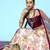 Off White Woven Design Silk Blend Semi stitched Lehenga Choli with Dupatta