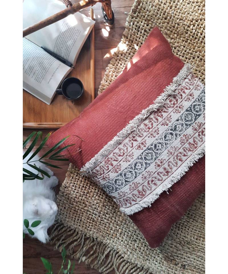 Cotton Hand Block Printed Cushion Cover