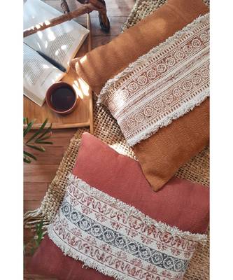 Cotton Hand Block Printed Cushion Cover 5