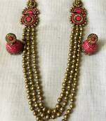 Red and antique gold and Terracotta jewellery