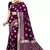 Trendmalls Purple Banarasi Saree Tessal Pallu With Unstitched Blouse Piece