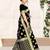 Black Banarasi Saree Tessal Pallu With Unstitched Blouse Piece