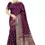 Trendmalls Purple Woven Banarasi silk blend Saree with Blouse