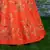 Orange Thread, Dori, Zari and Embroidered with Diamond Work Taffeta Silk Semi Stitched wedding lehenga