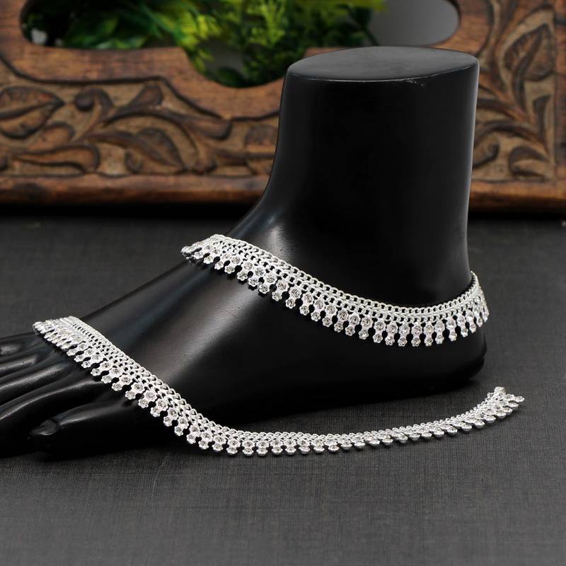 Silver anklets Jaipur Mart 3722318