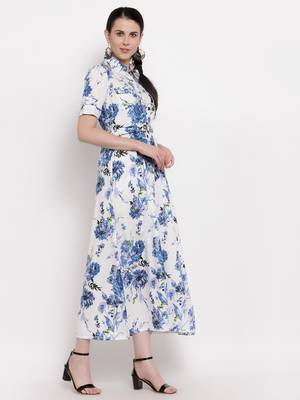 Blue printed rayon ethnic-kurtis 4