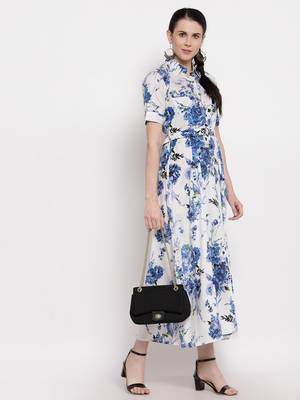 Blue printed rayon ethnic-kurtis 5