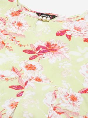 Light-green printed rayon ethnic-kurtis 3