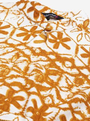Mustard printed rayon ethnic-kurtis 3