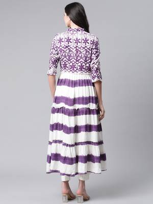 Purple printed rayon ethnic-kurtis 2