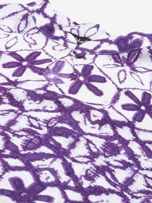 Purple printed rayon ethnic-kurtis 3