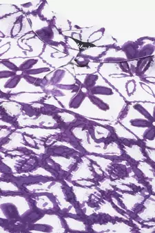 Purple printed rayon ethnic-kurtis