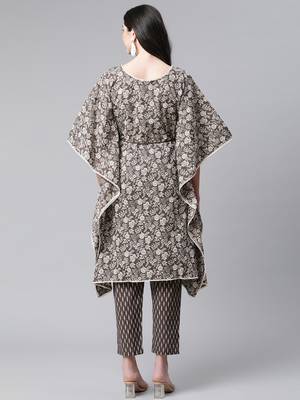 Coffee printed cotton ethnic-kurtis 2
