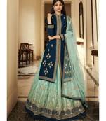 Teal Georgette Pakistani Salwar Suit