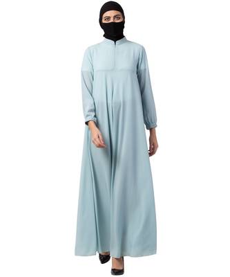 Sky Blue Abaya With Umbrella Flare 1