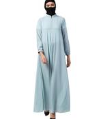 Sky Blue Abaya With Umbrella Flare
