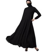 Black Umbrella Flare Abaya & Khimar Set