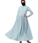 Sky Blue Umbrella Flare Abaya & Khimar Set