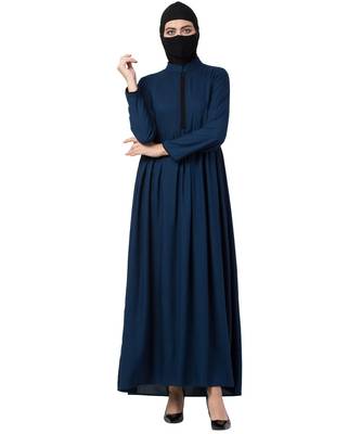 Elegant and Modest Blue Dress 2