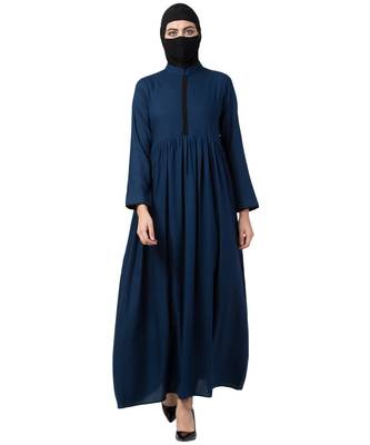 Elegant and Modest Blue Dress 3