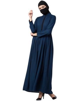 Elegant and Modest Blue Dress 5