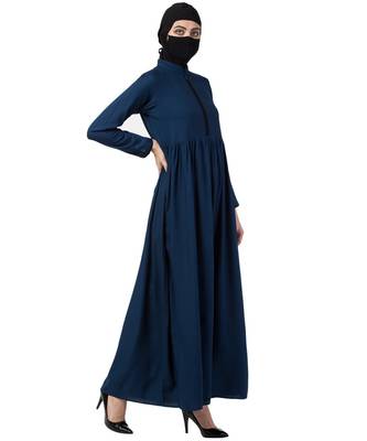 Elegant and Modest Blue Dress 6