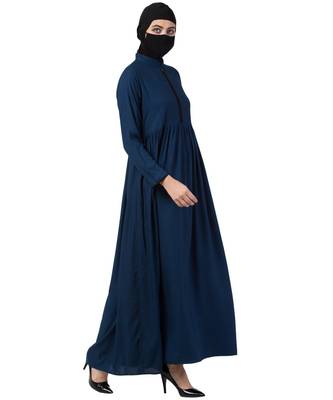 Elegant and Modest Blue Dress 7