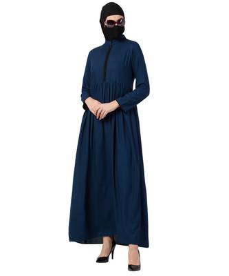 Elegant and Modest Blue Dress 8