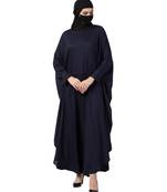 Navy Blue Cotton Rayon Kaftan Abaya